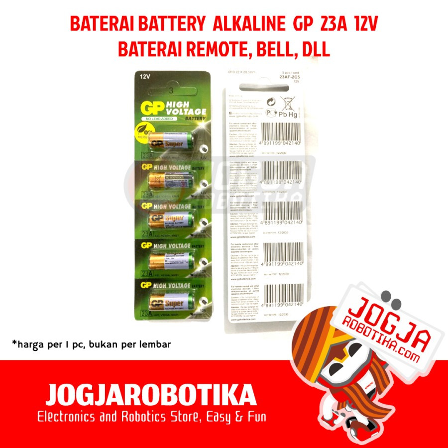 Jual Baterai Battery Remote Bell Alkaline 23A 12V