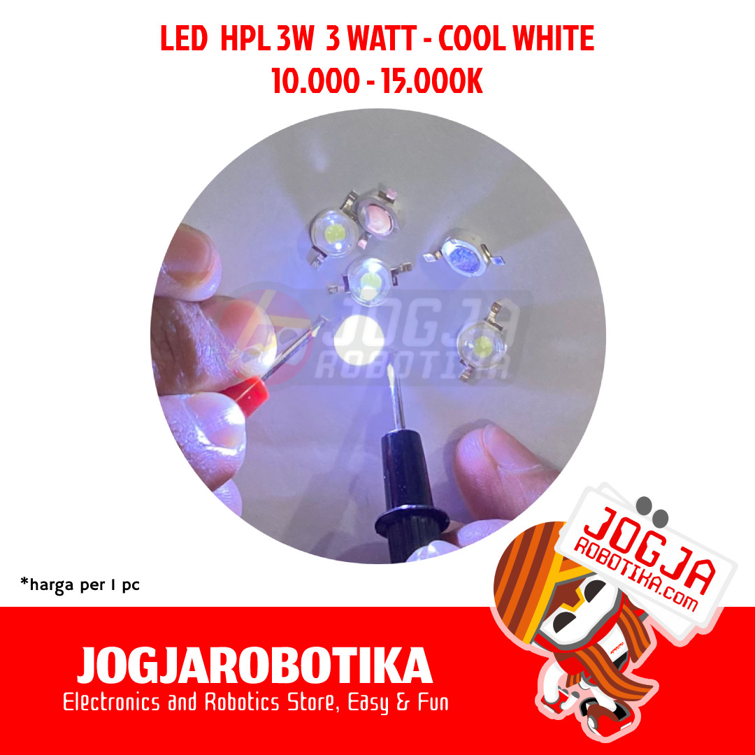 LED HPL HIGH POWER LED 3W 3 WATT COOL WHITE 10.00015.000K