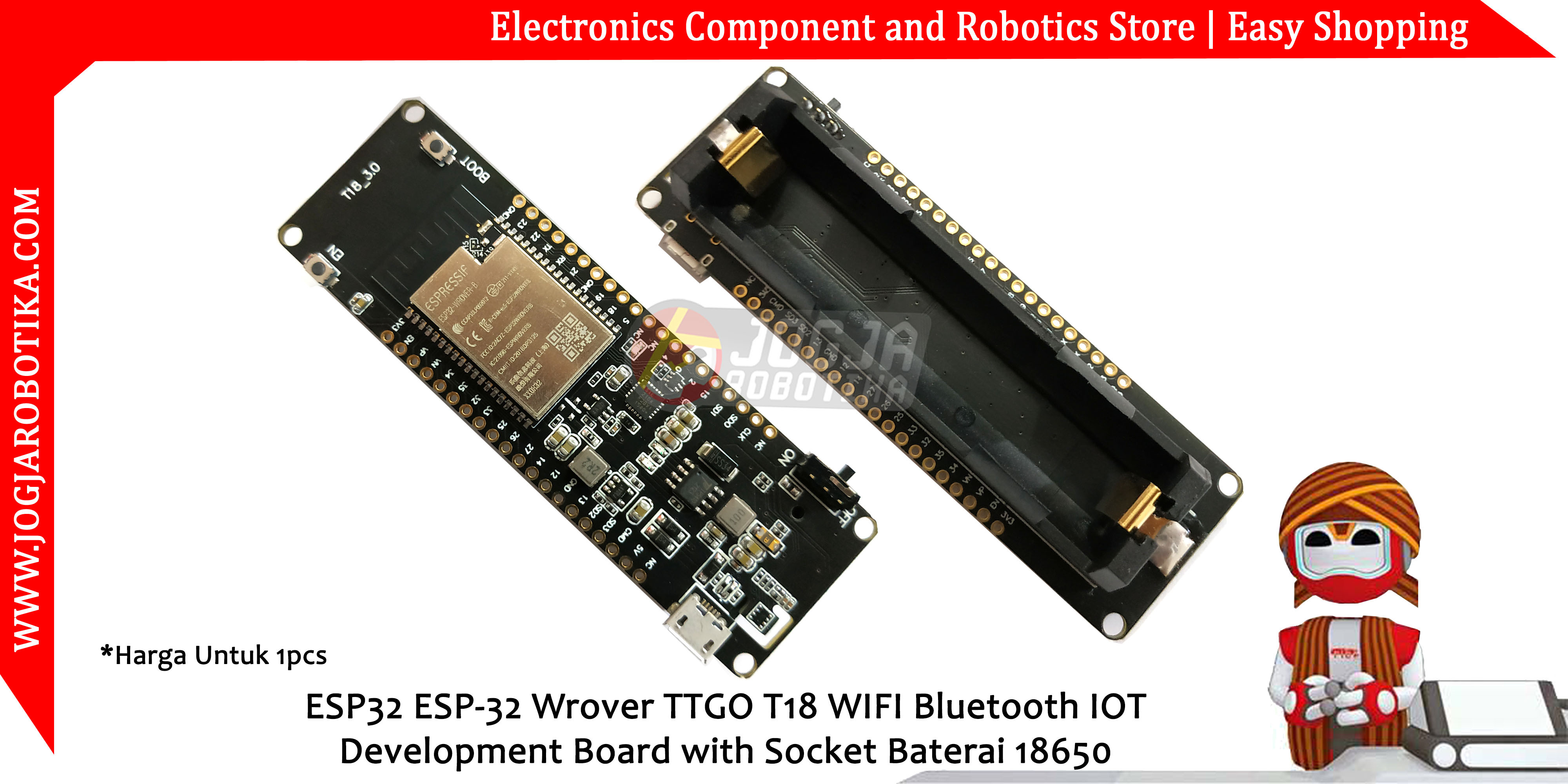 Jual ESP32 ESP-32 Wrover TTGO T18 WIFI Bluetooth IOT Development Board ...