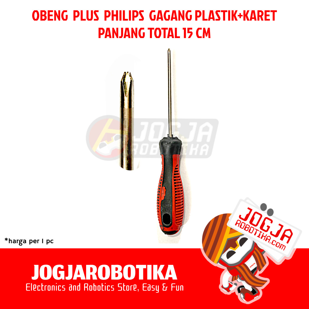 Obeng Plus Philips Gagang Plastik Karet Jenis Plus