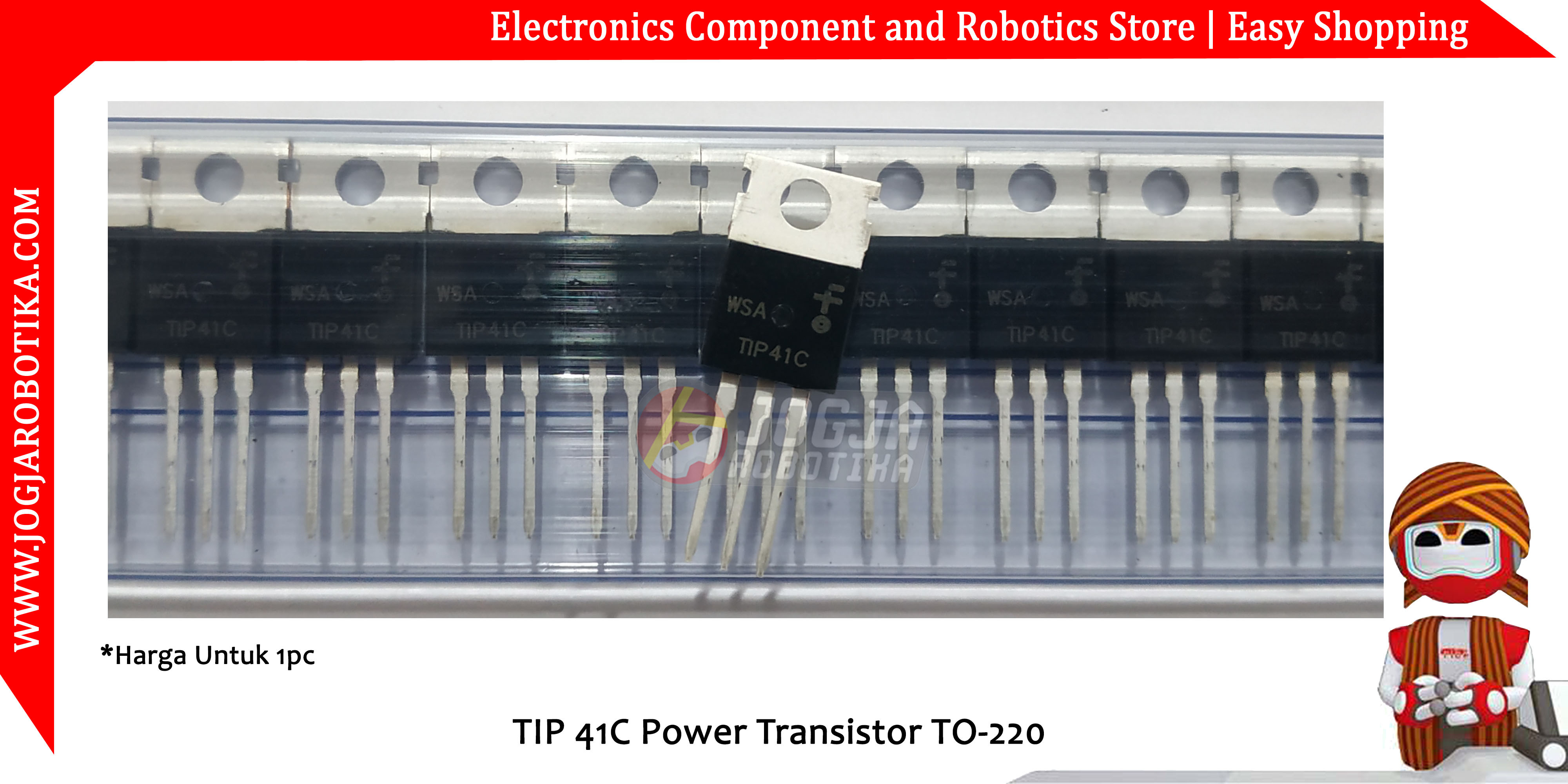 Jual TIP 41C Power Transistor TO 220