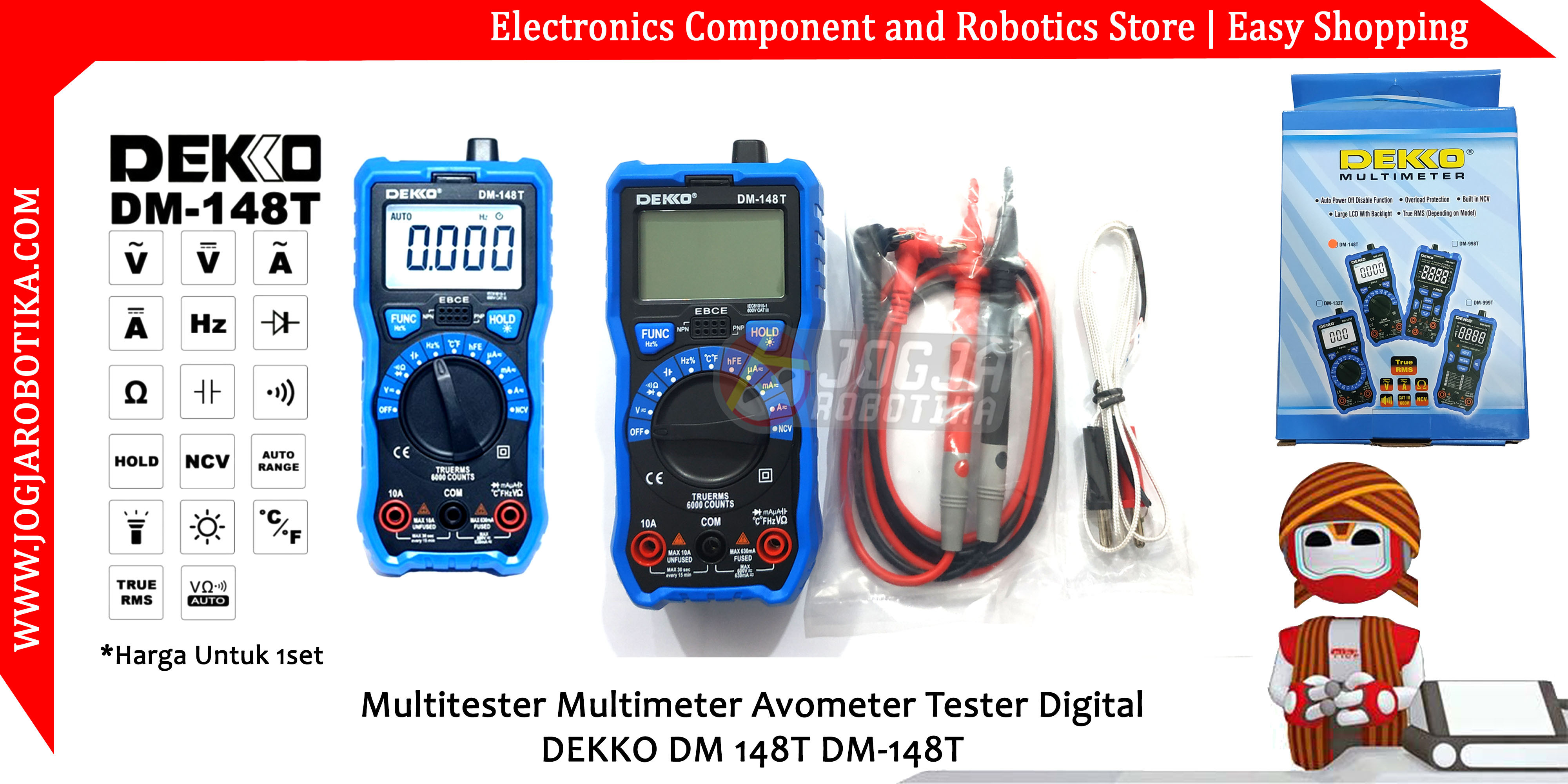 Multitester Multimeter Avometer Tester Digital Dekko Dm T Dm T