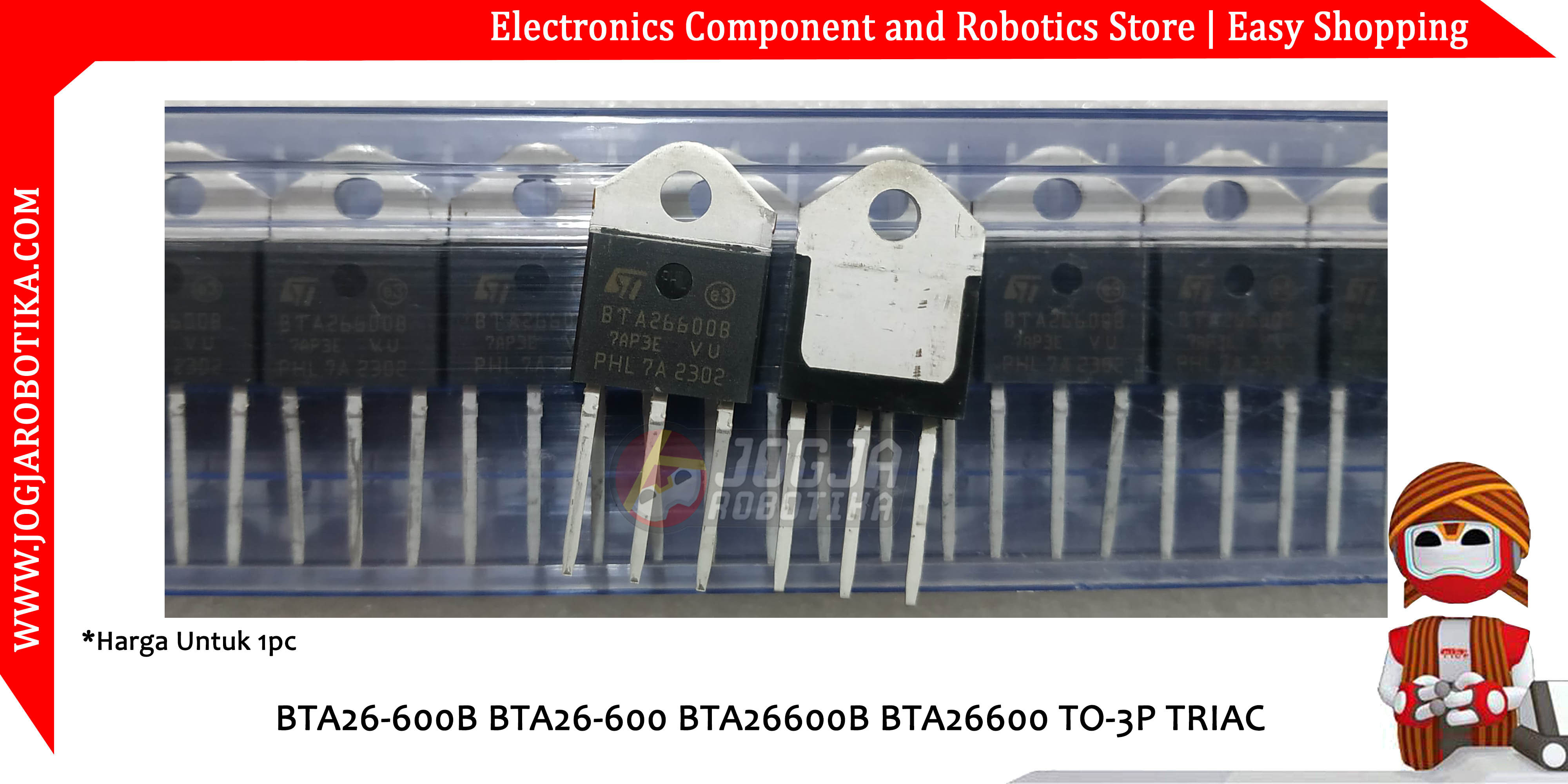 Datasheet Pinagem - Tiristor Triac BTA26-600B - Características E - Foto 9