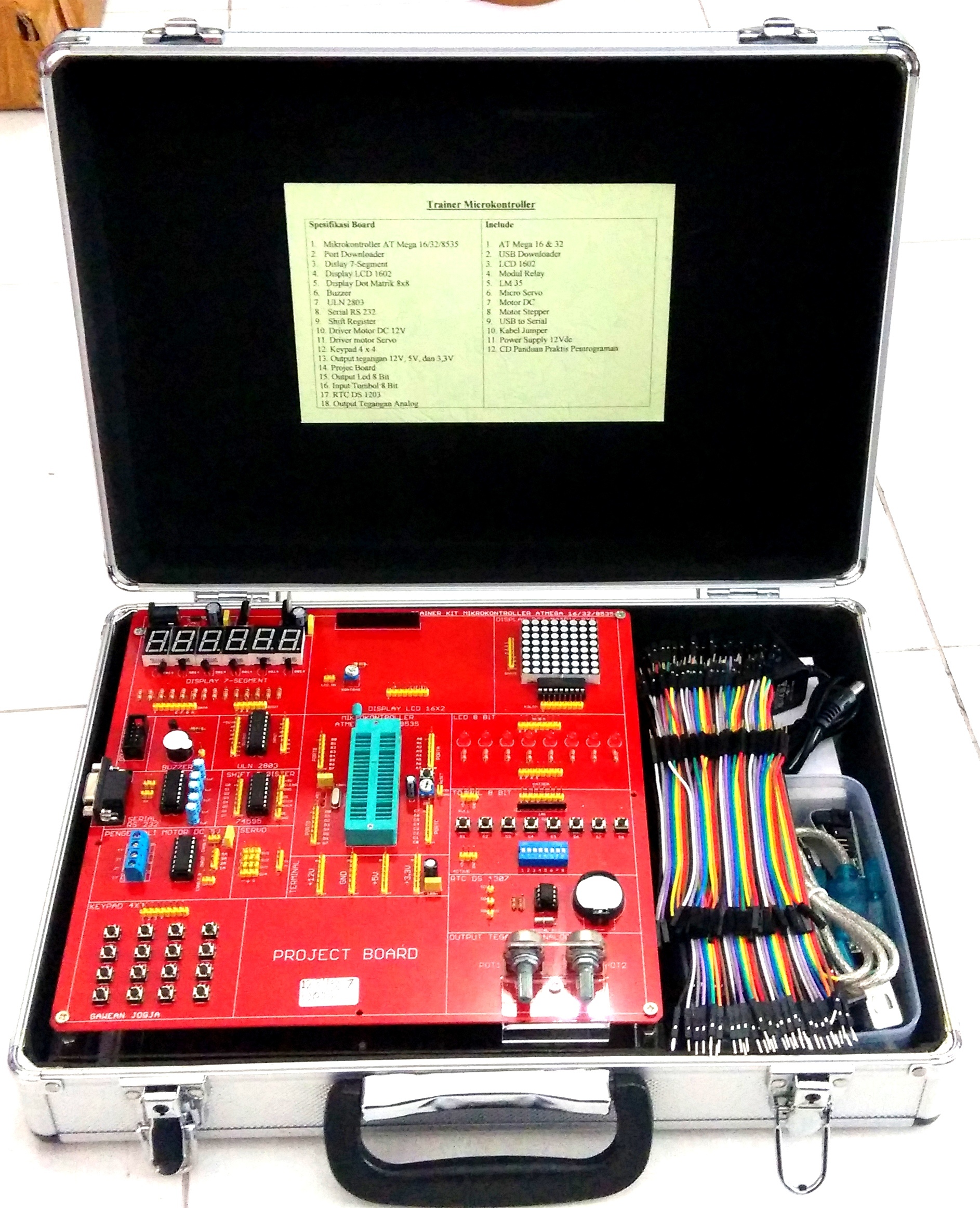 Jual Trainer Mikrokontroler ATmega16 ATmega32 ATmega8535 Paket Eksklusif