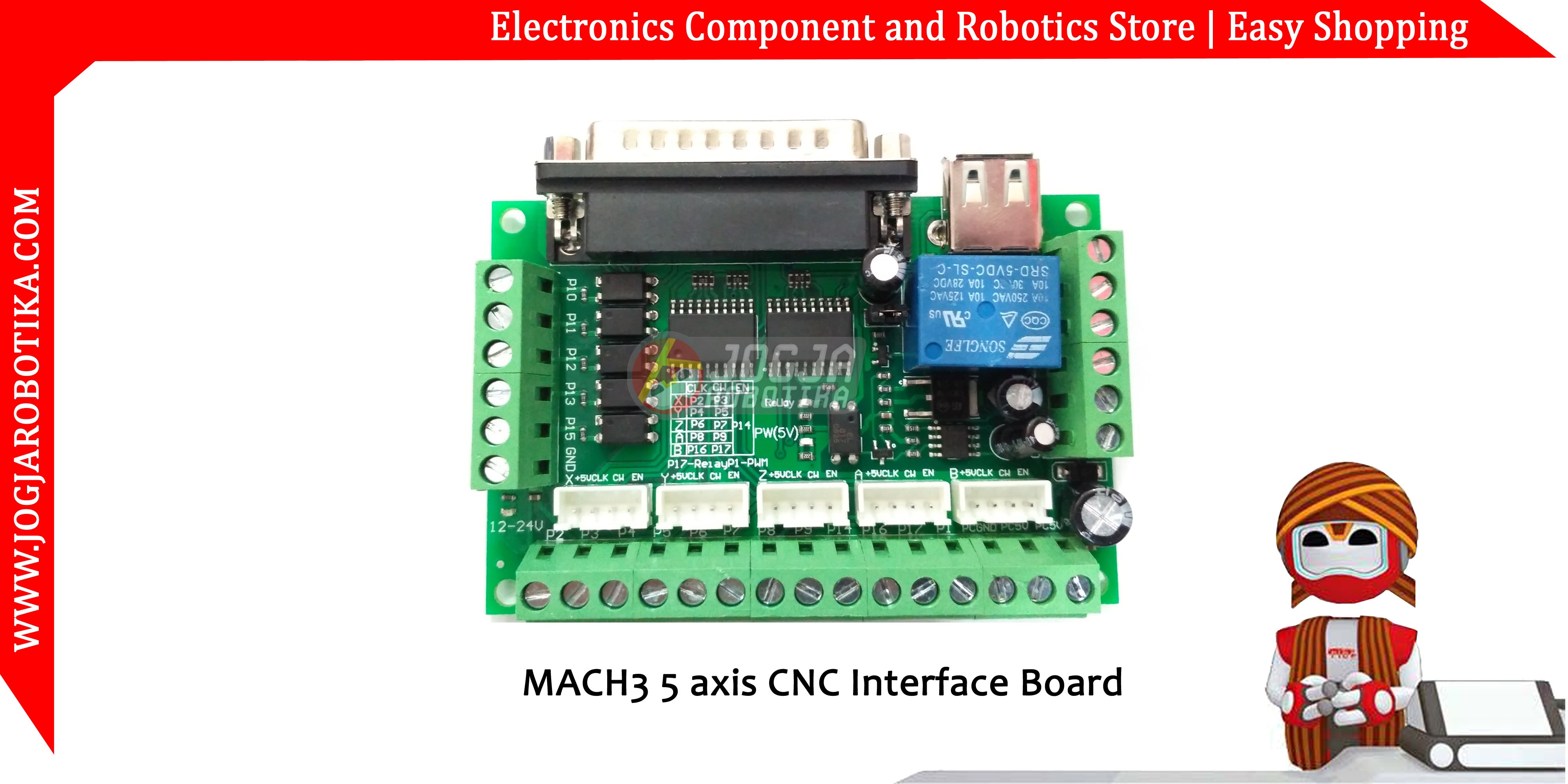 jual MACH3 5 Axis CNC Interface Board