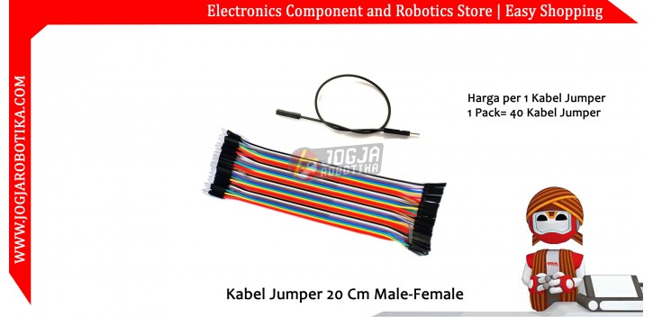 jual Kabel Jumper 20 Cm Male-Female Ecer 1pcs