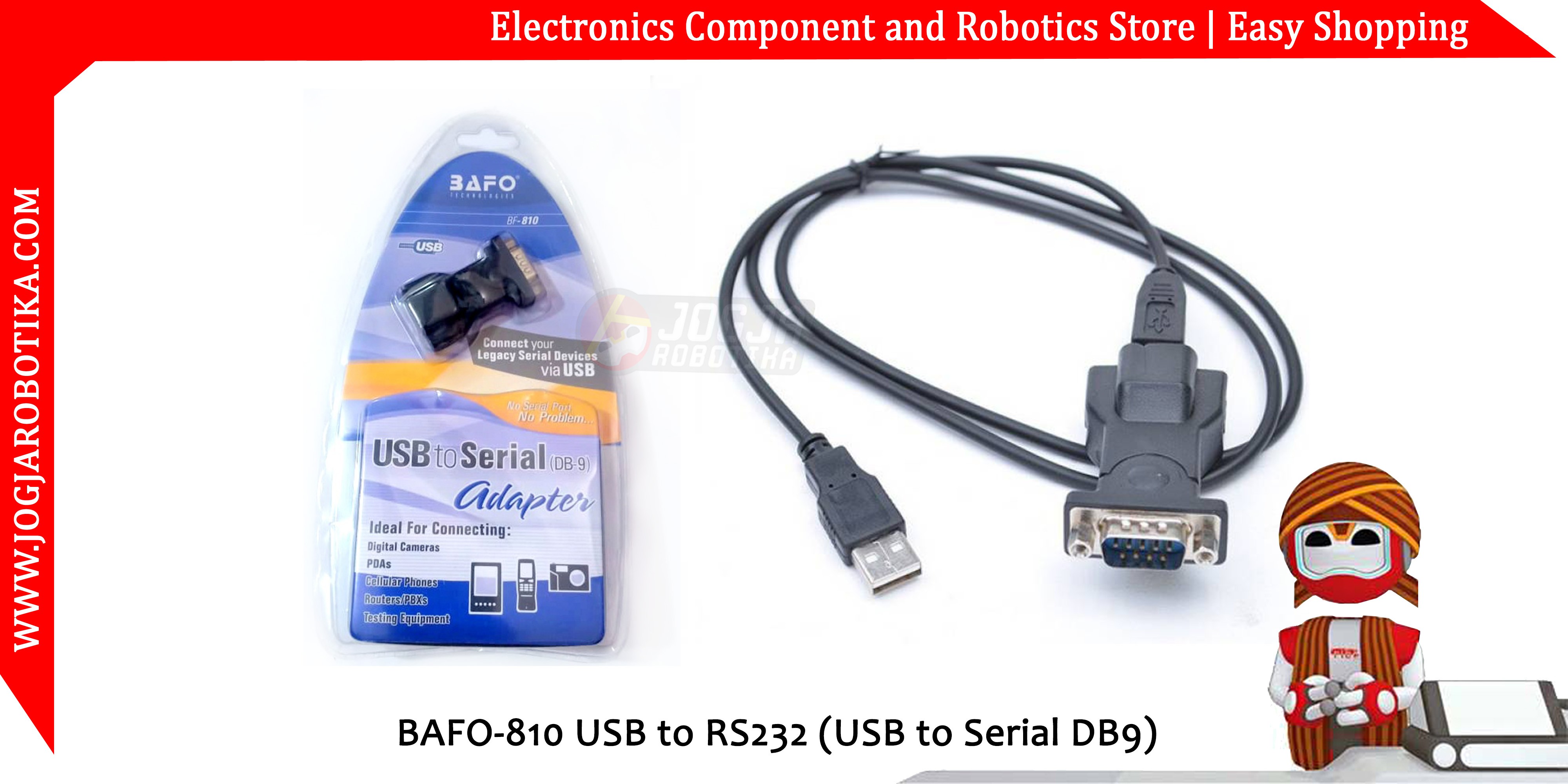 jual BAFO810 USB to RS232 (USB to Serial DB9)