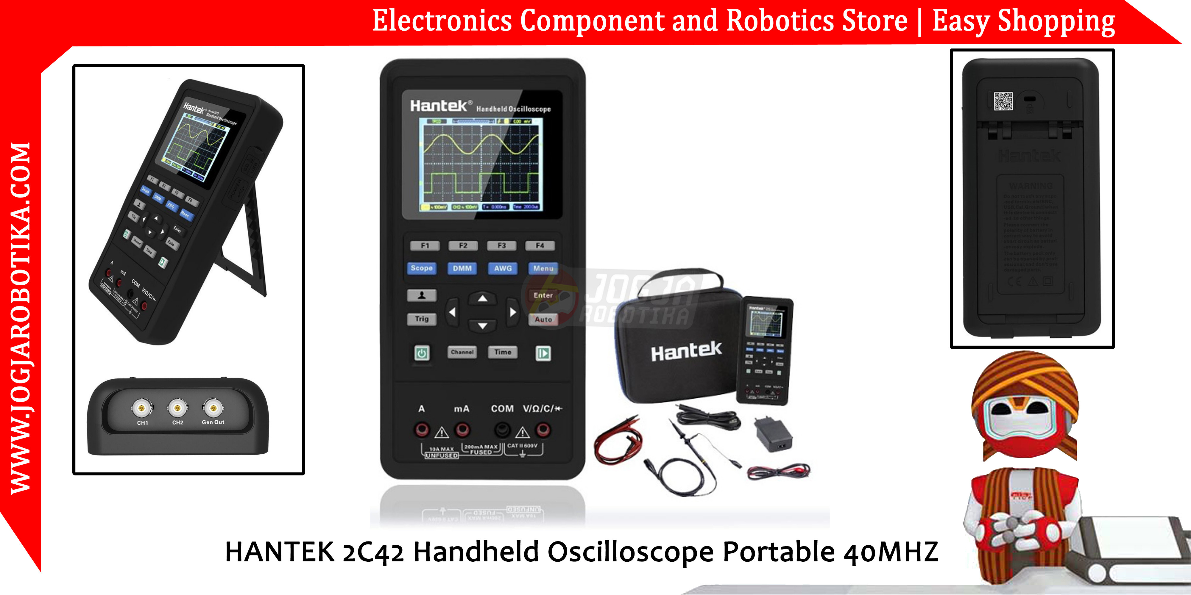 jual HANTEK 2C42 Handheld Oscilloscope Portable 40MHZ