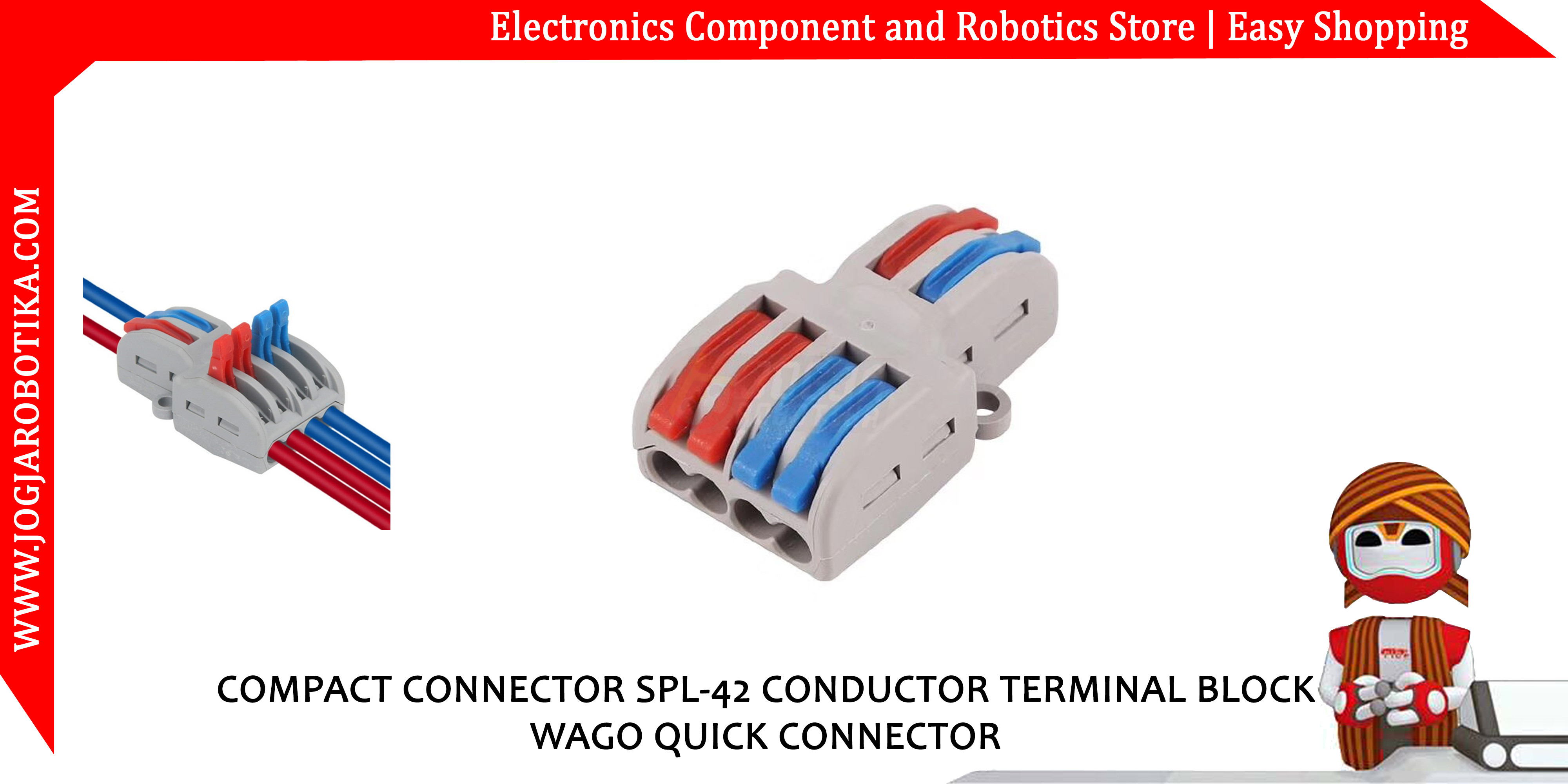 COMPACT CONNECTOR SPL42 CONDUCTOR TERMINAL BLOCK WAGO QUICK CONNECTOR