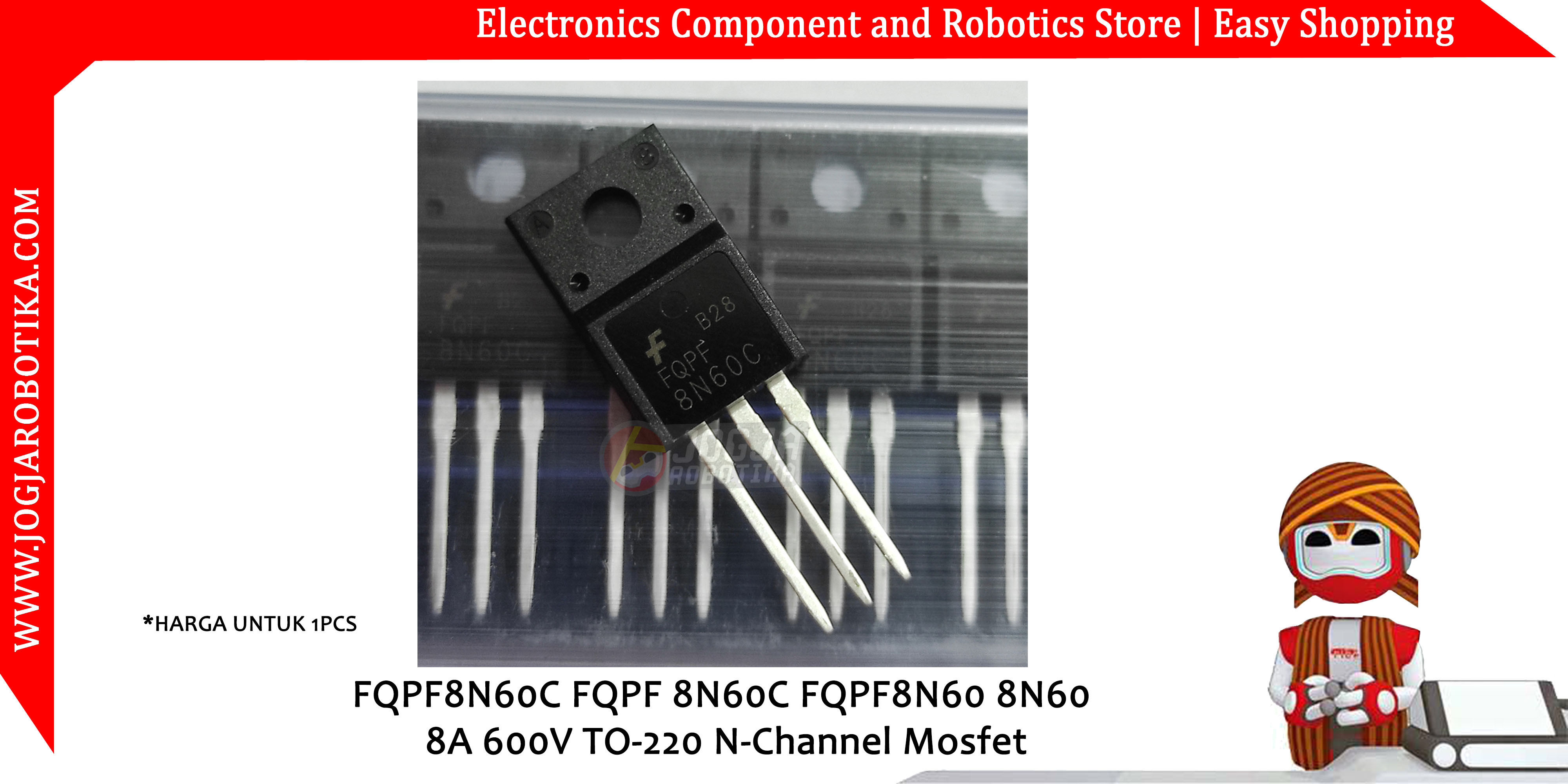 FQPF8N60C FQPF 8N60C FQPF8N60 8N60 8A 600V TO-220 N-Channel Mosfet
