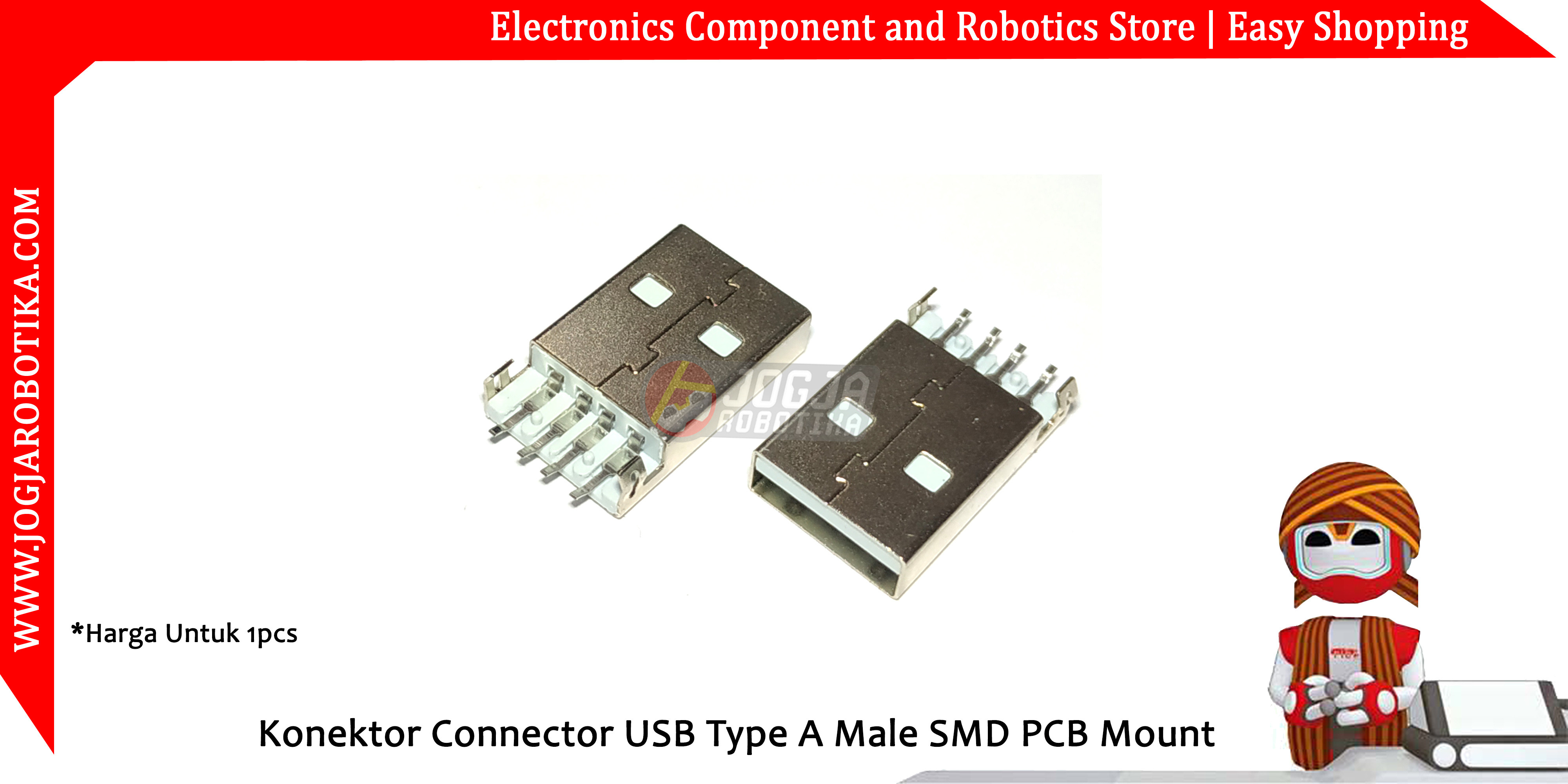 Jual Konektor Usb Male Smd