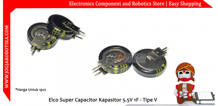 Elco Super Capacitor Kapasitor 5.5V 1F - Tipe V