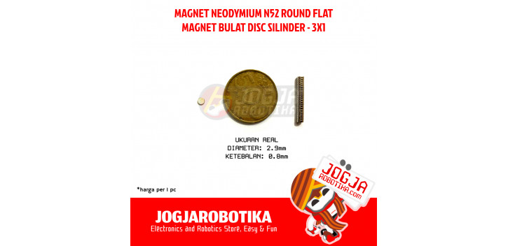 MAGNET NEODYMIUM NEODIMIUM BALL COIN STRONG MAGNET N52 - 3X1