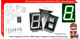 Seven Segment 1.8 Inch 1.8BGG FJS18101BPG Hijau 7 Segmen Common Anoda Anode