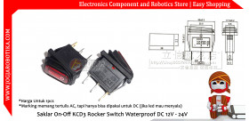 Saklar On-Off KCD3 Rocker Switch Waterproof DC 12V - 24V