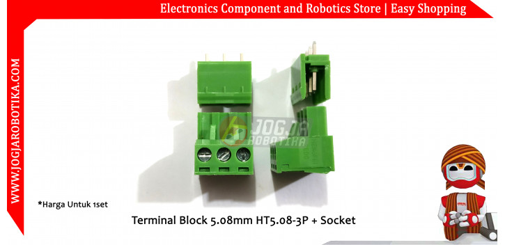 Terminal Block 5.08mm HT5.08-3P + Socket