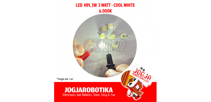 LED HPL HIGH POWER LED 3W 3 WATT - COOL WHITE - 6.000-6.500K