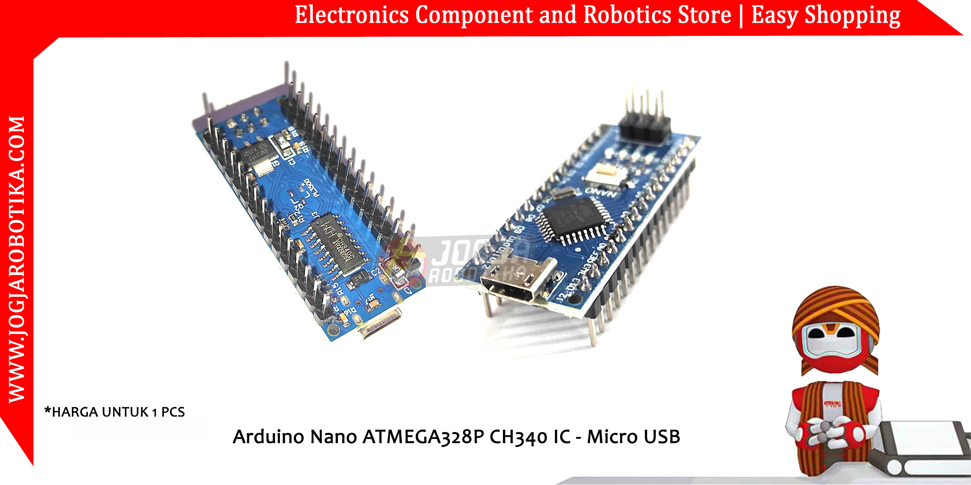 Arduino Nano ATMEGA328P CH340 IC - Micro USB