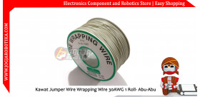 Kawat Jumper Wire Wrapping Wire 30AWG 1 Roll- Abu-Abu