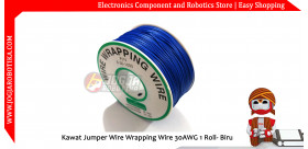 Kawat Jumper Wire Wrapping Wire 30AWG 1 Roll- Biru