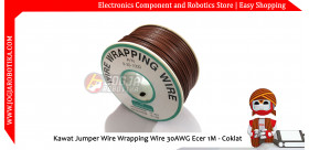 Kawat Jumper Wire Wrapping Wire 30AWG Ecer 1M - Coklat