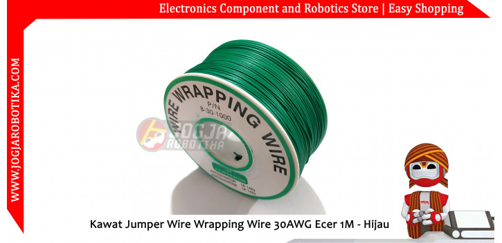 Kawat Jumper Wire Wrapping Wire 30AWG Ecer 1M - Hijau