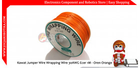 Kawat Jumper Wire Wrapping Wire 30AWG Ecer 1M - Oren Orange