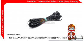 Kabel 22AWG UL1007 22 AWG Electronic PVC Insulated Wire - Hitam