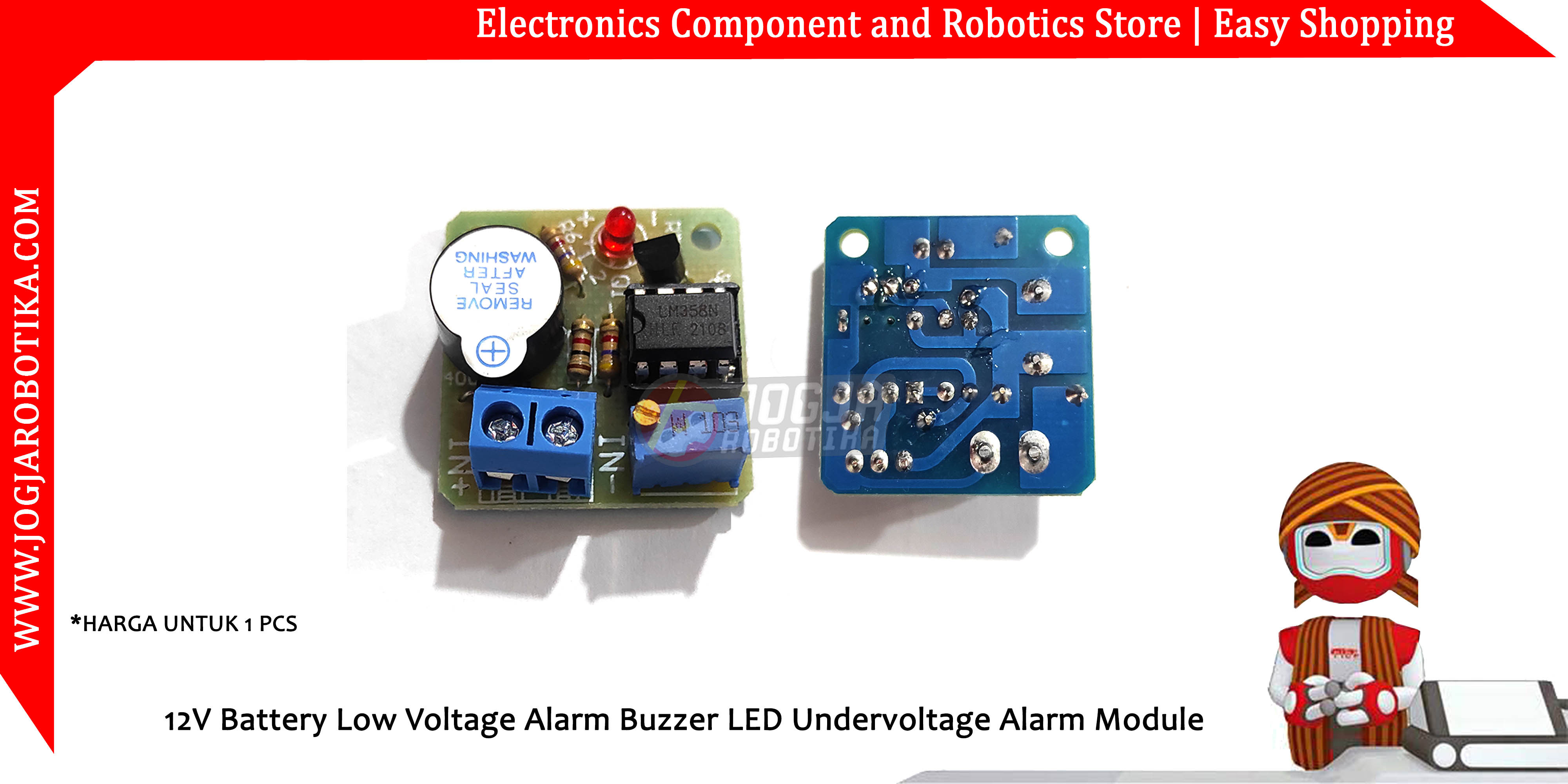 3 Level Battery Voltage Alarm - Control_Circuit - Circuit Diagram