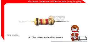 1K2 Ohm 1/4Watt Carbon Film Resistor