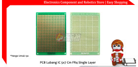 PCB Lubang IC 5x7 Cm FR4 Single Layer