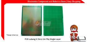 PCB Lubang IC 8x12 Cm FR4 Single Layer