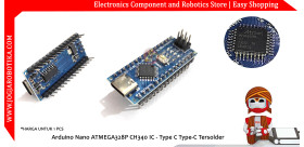 Arduino Nano ATMEGA328P CH340 IC - Type C Type-C Tersolder