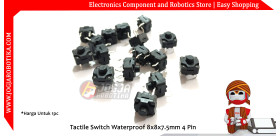 Tactile Switch Waterproof 8x8x7.5mm 4 Pin