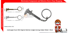 Gantungan Kunci Mini Sigmat Sketmat Jangka Sorong Caliper Metal - Silver