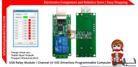 USB Relay Module 1 Channel 5V HID Driverless Programmable Computer