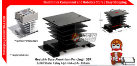 Heatsink Base Aluminium Pendingin SSR Solid State Relay I-50 10A-40A - Hitam