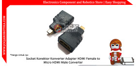 Socket Konektor Konverter Adapter HDMI Female to Micro HDMI Male Converter