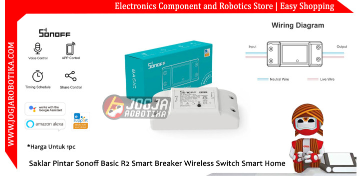 Saklar Pintar Sonoff Basic R2 Smart Breaker Wireless Switch Smart Home