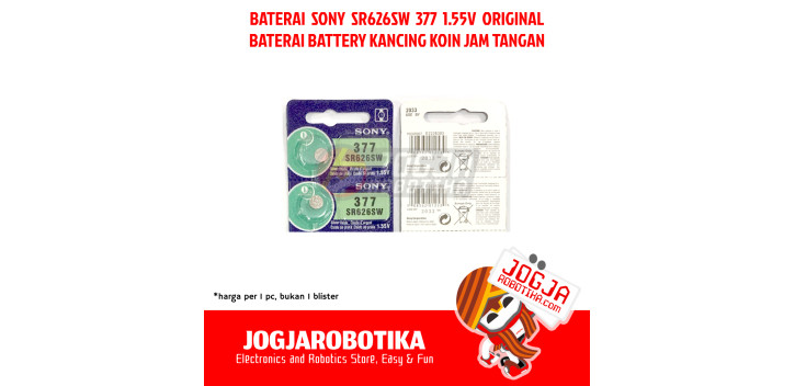 BATERAI BATTERY SONY SR626SW 377 1.55V KANCING KOIN JAM TANGAN - ORI