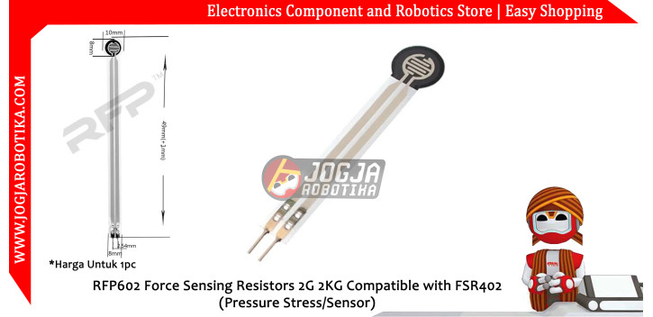 RFP602 Force Sensing Resistors 2G 2KG Compatible with FSR402 (Pressure Stress/Sensor)