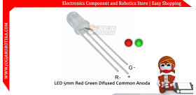 LED 5mm Red Green Difused Common Anoda