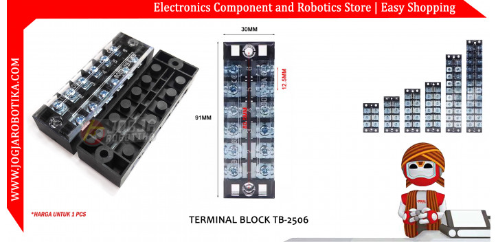 Terminal Block Blok 600V 25A TB-2506