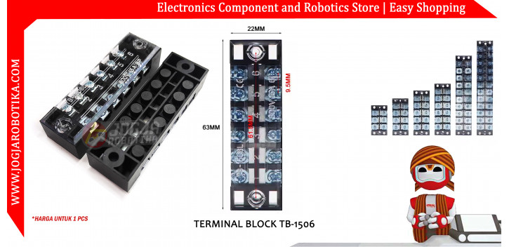 Terminal Block Blok 600V 25A TB-1506