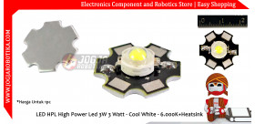 LED HPL High Power Led 3W 3 Watt - Cool White - 6.000K+Heatsink