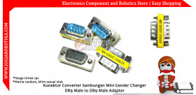 Konektor Converter Sambungan Mini Gender Changer DB9 Male to DB9 Male Adapter