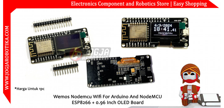 Wemos Nodemcu Wifi For Arduino And NodeMCU ESP8266 + 0.96 Inch OLED Board