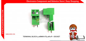 Terminal Block 5.08mm HT5.08-2P + Socket