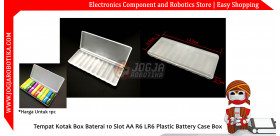 Tempat Kotak Box Baterai 10 Slot AA R6 LR6 Plastic Battery Case Box