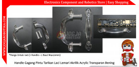 Handle Gagang Pintu Tarikan Laci Lemari Akrilik Acrylic Transparan Bening